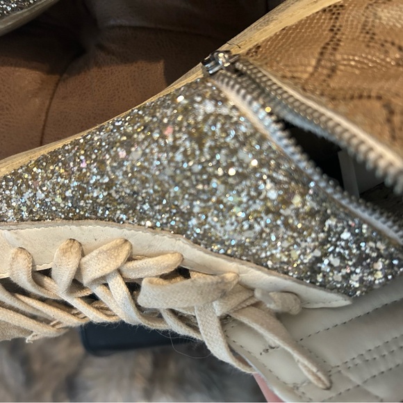PRELOVED Authentic golden goose slide snake glitter high tops-gently used - Picture 15 of 16